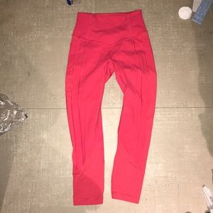 Hot pink lulu 7/8 pants